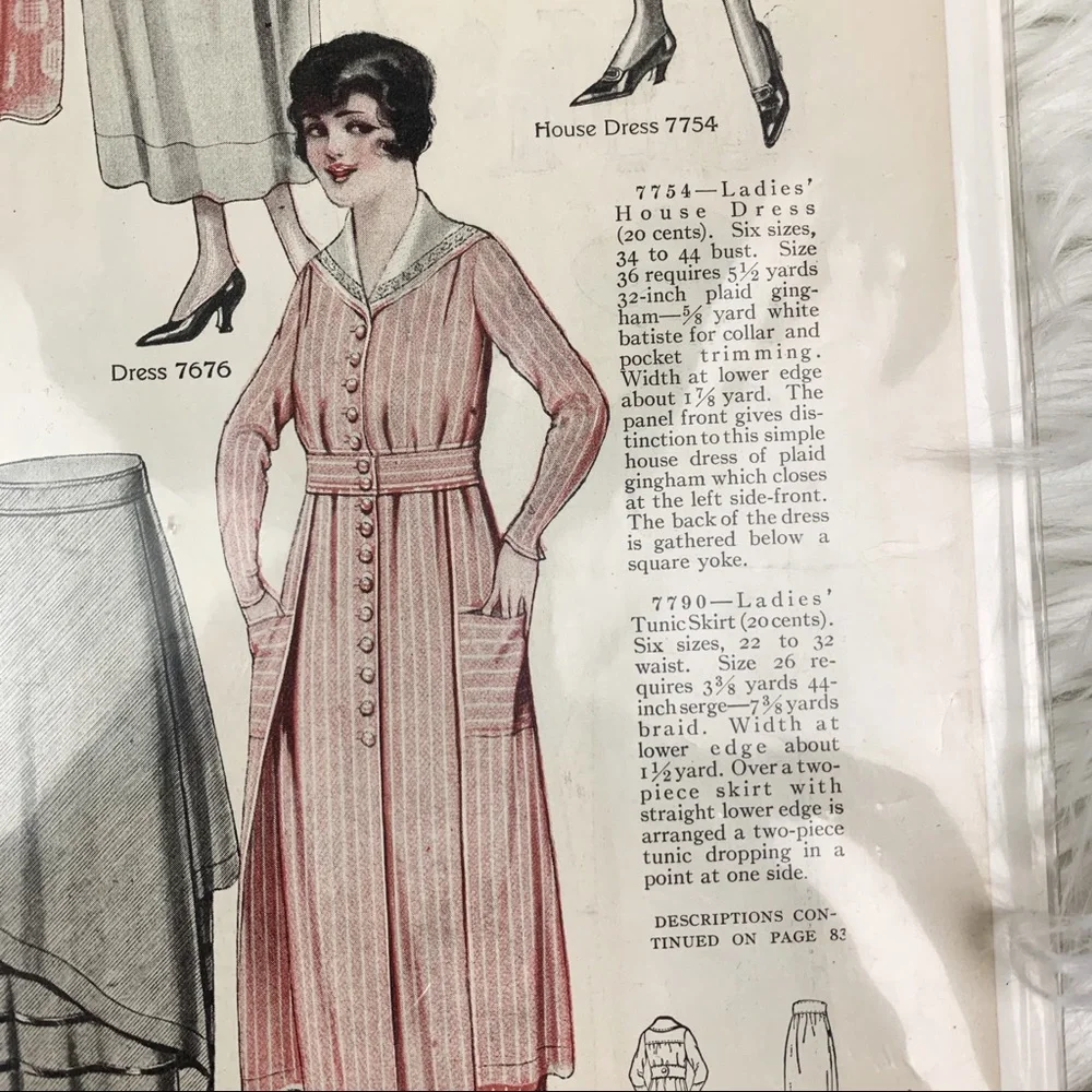 LOWEST PRICE Vintage McCall's 1923 Newspaper Sewing Dress Pages - Picture 8 of 16